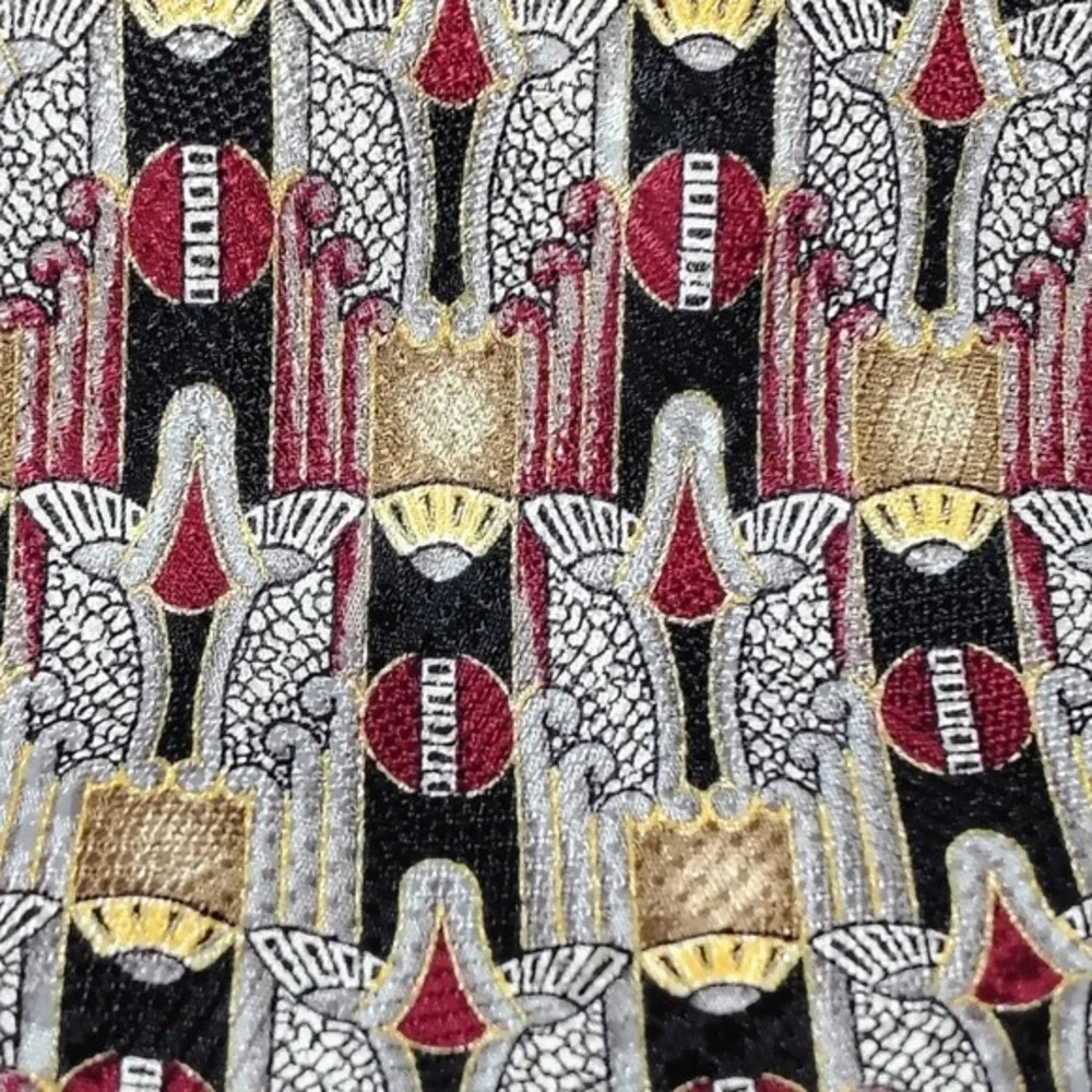 PAVIA Mens Silk‎ Tie Made in Italy Geometric Pattern